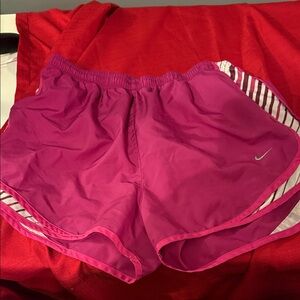 Nike Women's Dri-Fit Fuchsia Athletic Shorts- Medium
